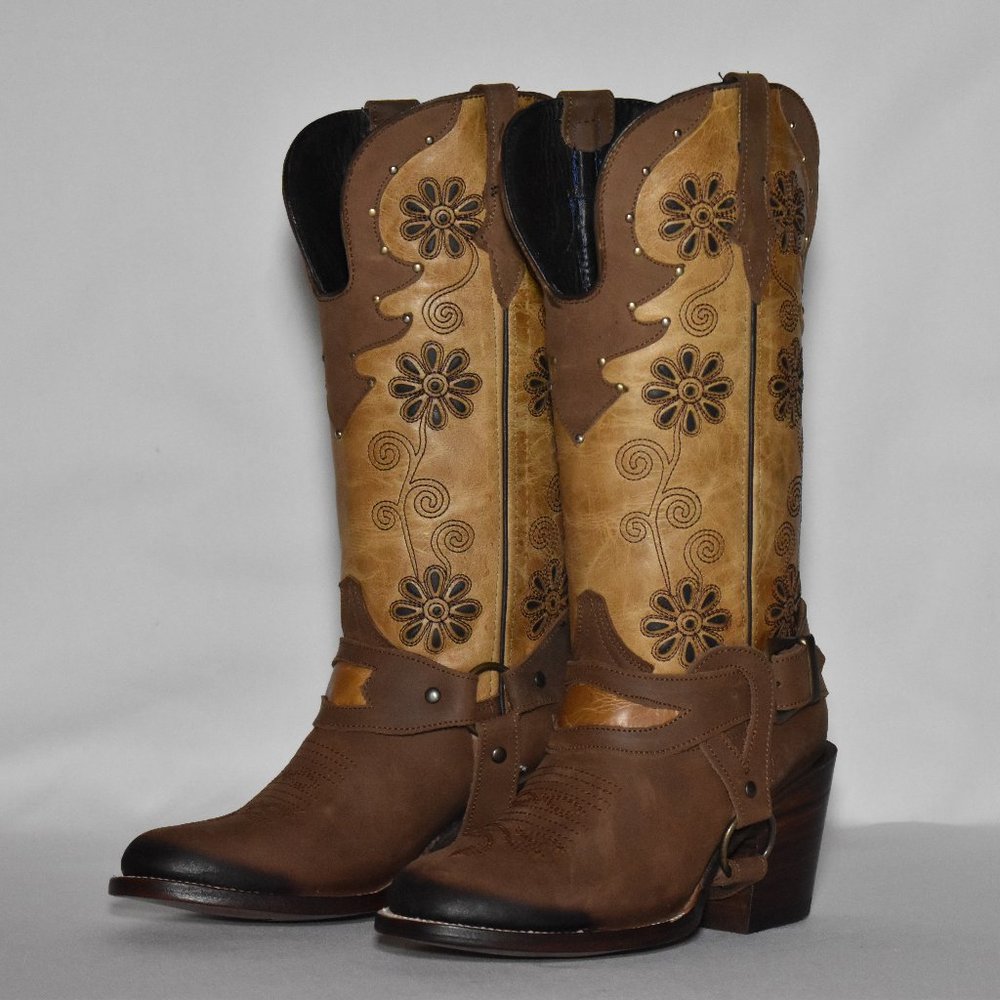 Everything Daisy Honey and Brown Western Boots